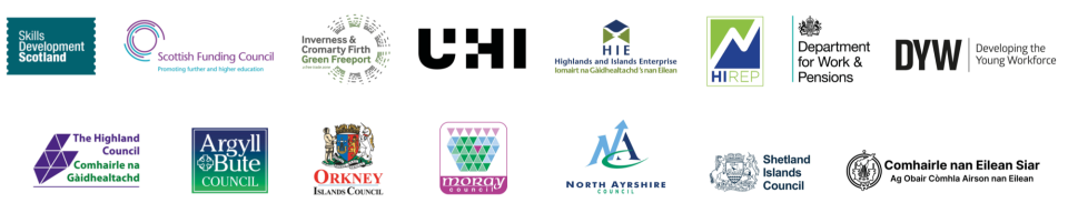 Logos of all the partner organisations involved with Workforce North,