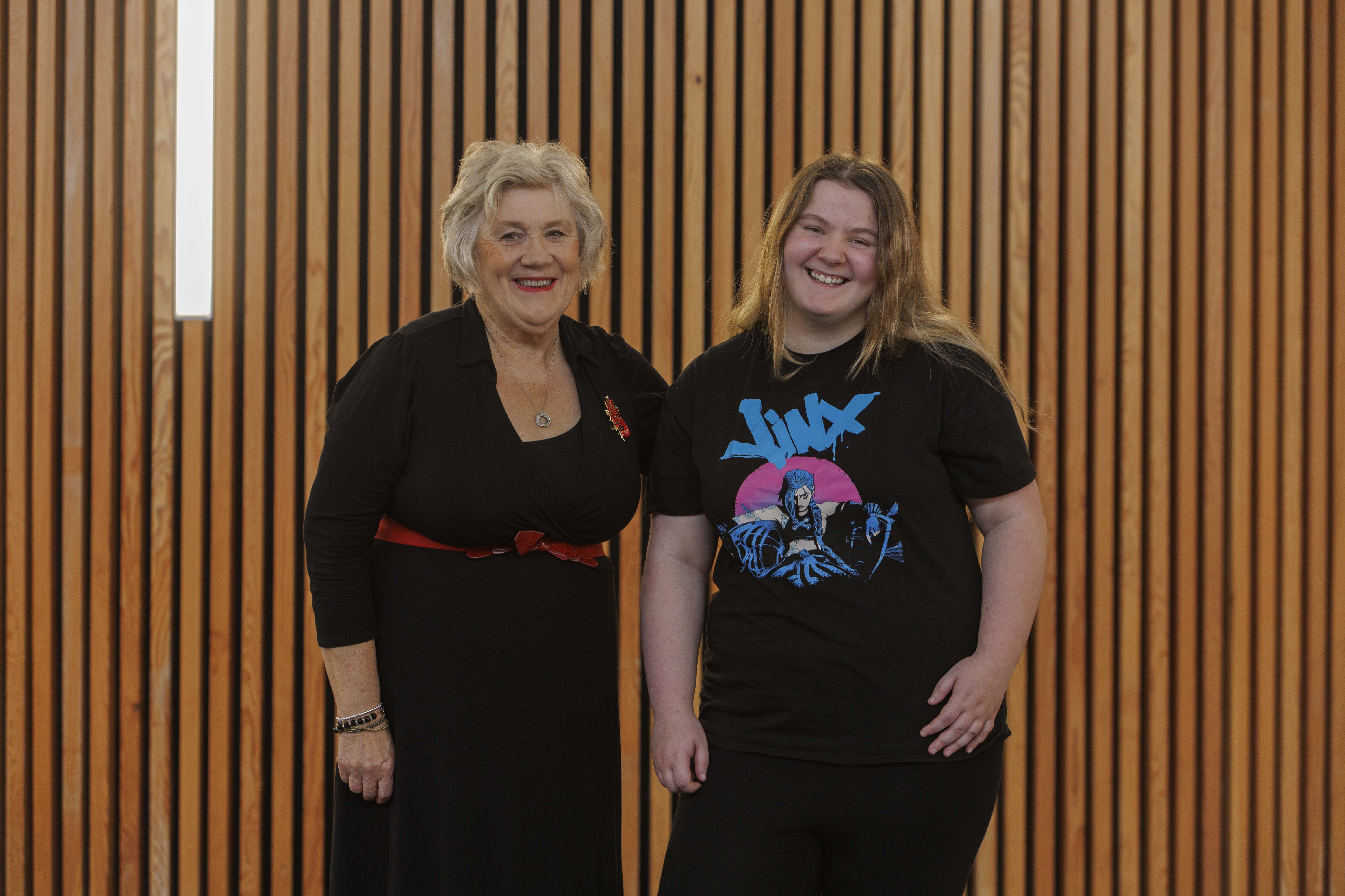 SDS Careers Adviser Liz Bruce and customer CJ Edwards