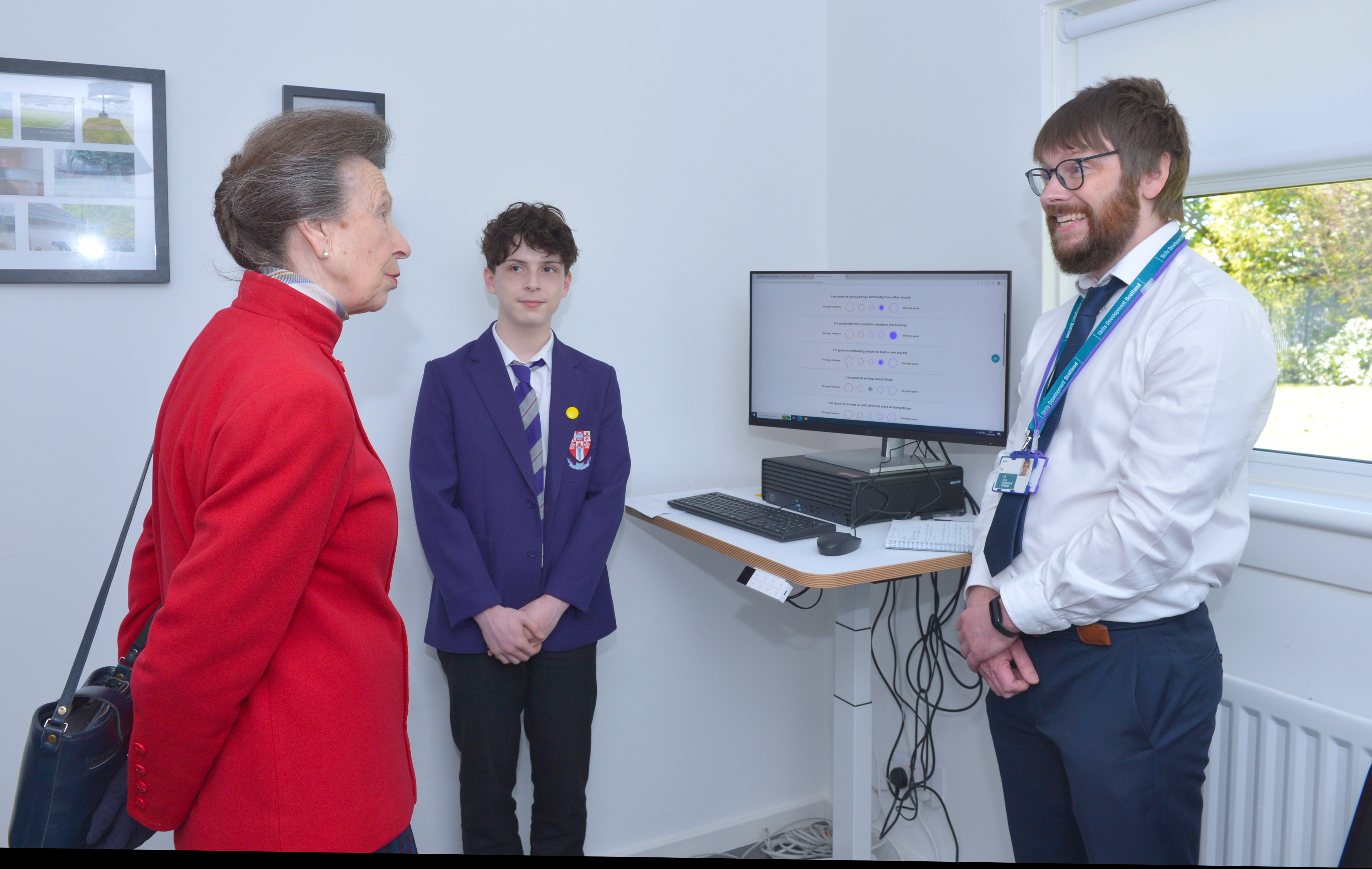 Princess Anne meets CIAG Team Leader David Muir at the Bungalow learning hub North Lan.